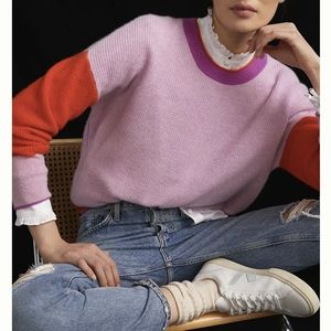 Anthropologie Maeve colorblock sweater